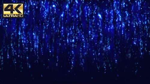 Abstract Blue Particle Glitter Falling Background Animation