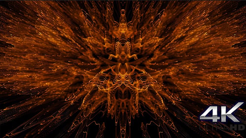 Magische Orangenpartikel Kaleido