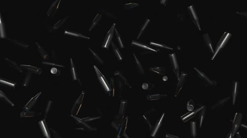 Dark Metallic Bottles Floating Loop Background