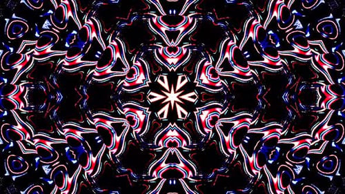 shining bright lines set blue wave motion, colorful, on black background