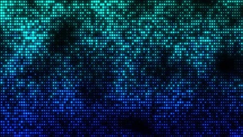 Futuristic Blue Green Digital Grid Dots Background