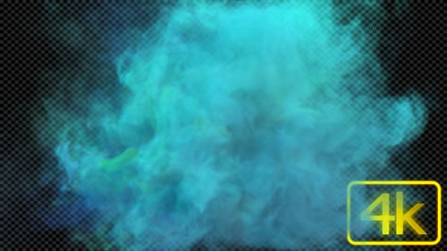 Abstract Fluid Colored Smoke Burst Transition