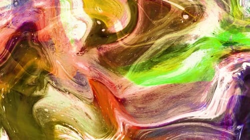 Vibrant Abstract Fluid Paint Swirling Background