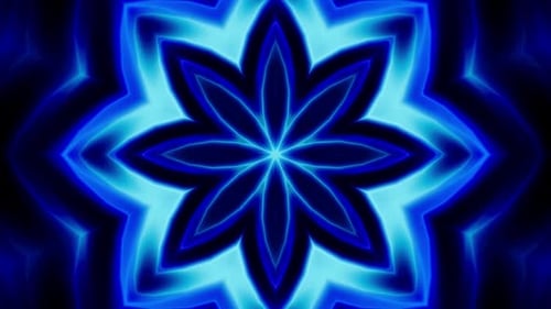 Blue Kaleidoscope Loop 4K 04