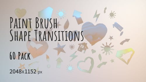 60 Paint Brush Shape Transitions