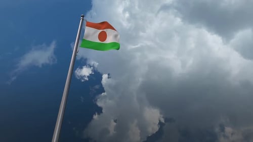 Niger Flag Waving 2K