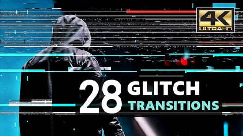 Dynamic Glitch Digital Video Transitions Pack