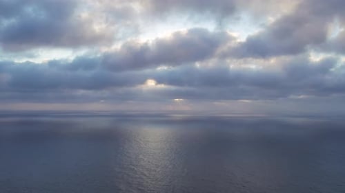 Aerial Sunset Clouds Background