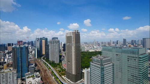 Beautiful architecture building in Tokyo city Japan