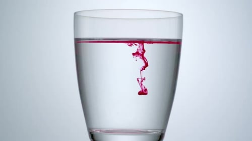 Ink drop into water, Slow Motion