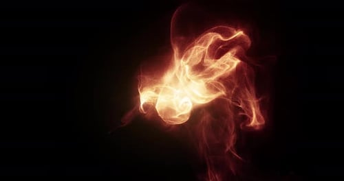 Abstract Fiery Glowing Particle Energy Loop Background