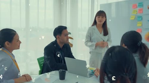 Business Team Meeting in Modern Office