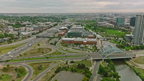 Aerial View of Denver, the Capital of Colorado and a Major US City