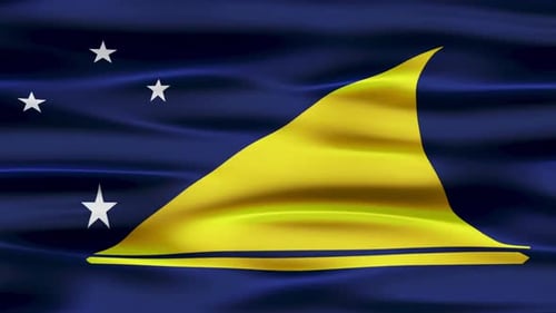 Tokelau National Flag Waving Animation