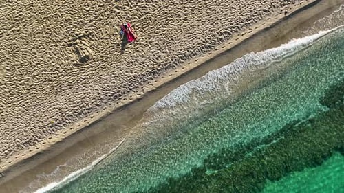 Sea Texture Aerıal Vıew 4 K Turkey Alanya