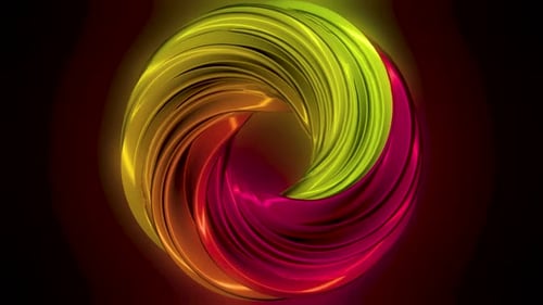 Ciclo de linhas onduladas multicoloridas