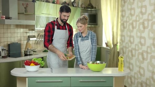 Man and Woman, Kitchen.