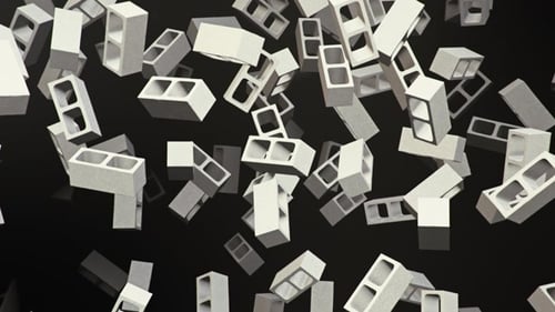 Endloser Regen von Besser Blocks auf dunklem Hintergrund