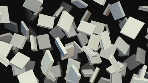 Animated 3D Books Falling Seamlessly for Education and Literature Concepts