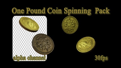 Realistic Gold Coin Spinning and Tumbling 3D Animation