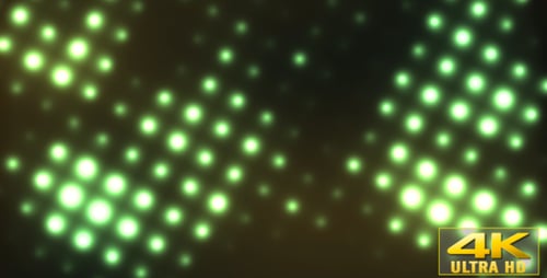 Dynamic Green Light Dot Grid Abstract Background Animation