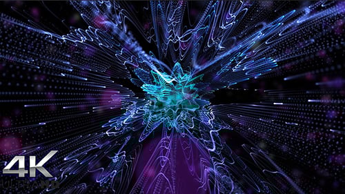 Dynamic Glowing Abstract Particle Burst Background Animation