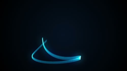 Dynamic Blue Light Trails Fluid Motion Background