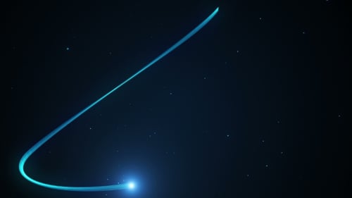 Abstract Flowing Light Particle Reveal Animation