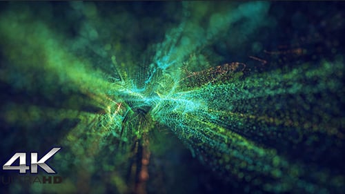 Gorgeous Green Particles Background