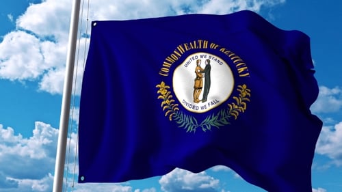 Waving Kentucky State Flag Animation