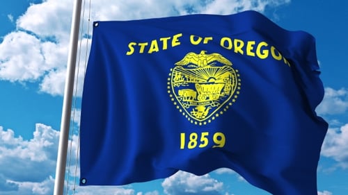 Waving Flag of Oregon State