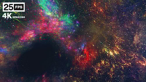 Vibrant Abstract Space Nebula Particle Background Animation