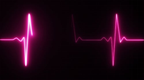 Herzschlag-Puls in Rosa