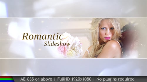 Elegant Romantic Slideshow with Cinematic Light Particles