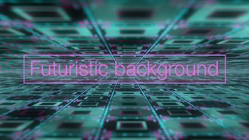 Animated Futuristic Digital Grid Cyberspace Technology Background
