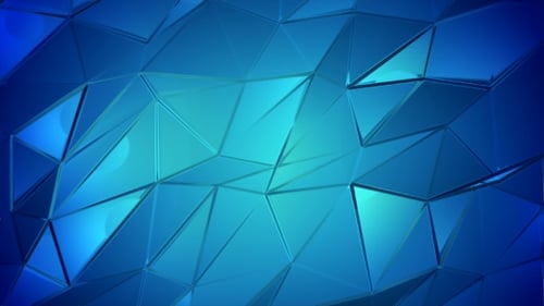 Animated Blue Geometric Polygonal Loop Background