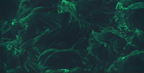 Organic Green Fluid Flowing Abstract Background Loop