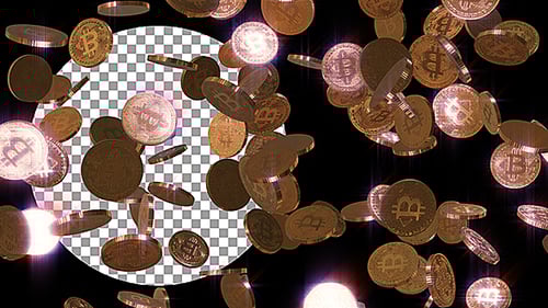 Bitcoin Falling Loop Background