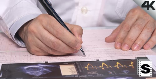Doctor Looking Cardiogram