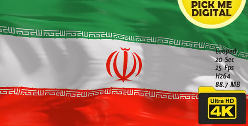 Iran-Flagge 4K