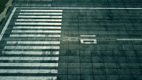 Aerial View of Big Airplane Arriving To Rome Airport Travelling To Italy