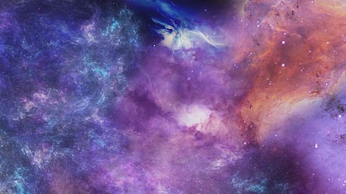 Abstract Cosmic Nebula Background with Stars Motion Graphics