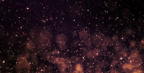 Golden Glitter Dust Particles Background Loop