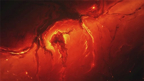 Dynamic Fiery Red Nebula Abstract Space Background