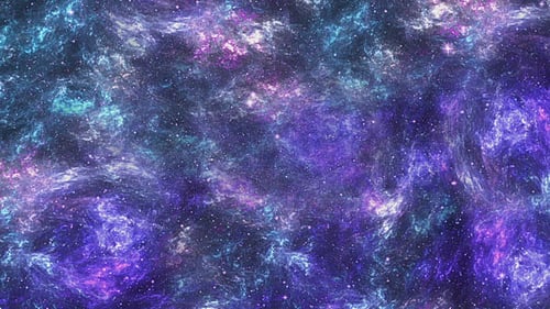 Abstract Space Nebula with Twinkling Stars Animated Loop