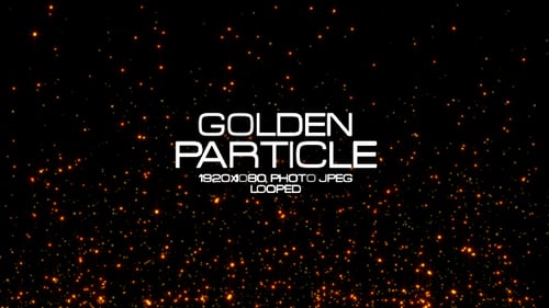 Golden Sparkling Particles Abstract Background Loop