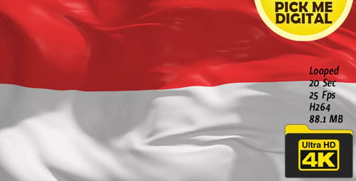 Monaco Flag 4K