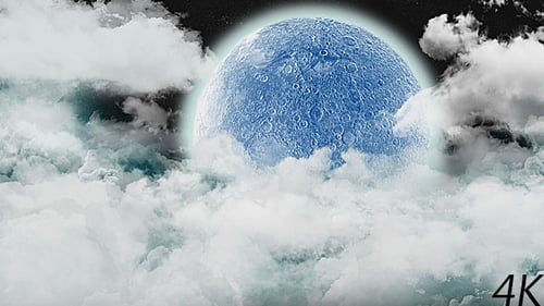Night Clouds Under the Big Moon