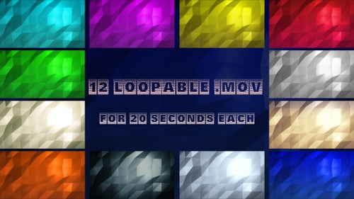 Colorful Geometric Low Poly Looping Backgrounds Pack