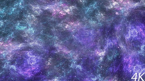 Vibrant Cosmic Nebula and Twinkling Stars Animated Background